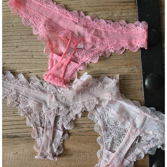 Victoria's Secret Dream Angels Lace Thong Bundle sz Small New - Picture 4 of 4